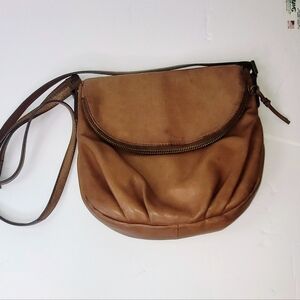 Margot Brown Leather Crossbody Bag